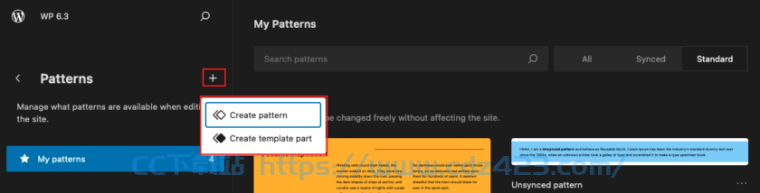 [WordPress开发] 探索 WordPress 6.3 中的增强样板（Patterns）